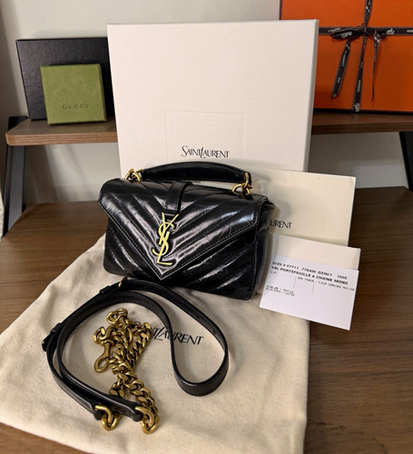 Saint laurent black chevron - black,