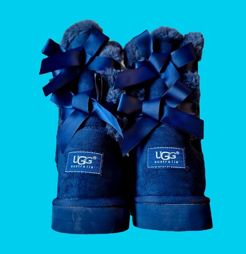 Ugg short bailey bow navy - short,