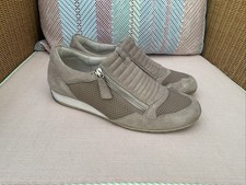 Gabor Comfort- Ladies Zip Up - Beige - Suede Detail Trainers/Casual Shoes- UK5 H