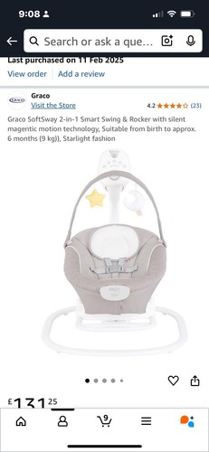 Graco softsway baby - baby, swing