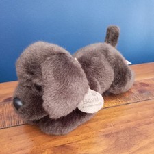 Keel Toys Basil Puppy Soft Plush Toy Chocolate Brown Labrador Dog 9” long