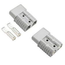 Pair of Anderson Type SB50A 50 Amp Connectors Grey Plug Terminal Battery