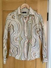 Paul Smith Silk&Cotton women's shirt, multi colored "swirl" effect, size 40 (S)