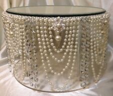  Vintage pearl & crystal cake stand for wedding cakes gold or silver tone option
