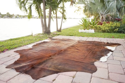 Brindle rodeo cowhide rug - brindle,