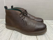 MENS BROWN MOSHULU SHEPPARD LEATHER CHUKKA BOOTS, UK 9/43