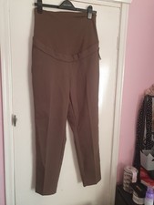 H&M Maternity Trousers Size M UK 12 Karki Nwto RRP £27.99