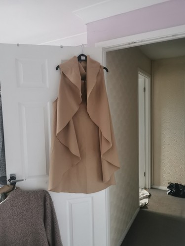 Womans beige sleeveless cape - womans,