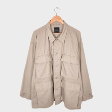 BEAMS Men's Taupe Linen/Cotton