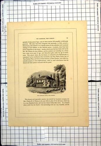 Original old antique print - original,