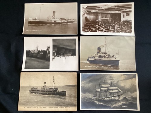 Ww1 postcard various ships - ww1,