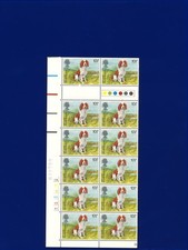 1979 SG1076 10½p Welsh Springer Spaniel W404 TLGttr Cylinder Block (12) MNH lbbd