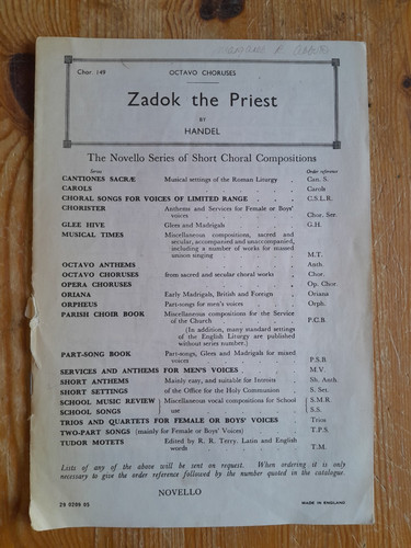 Zadok the priest handel - the,