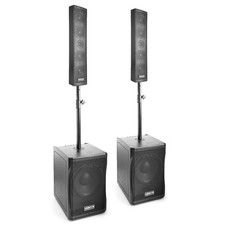 Vonyx VX1200 Column Array Speaker System - Active PA System for DJs 750W