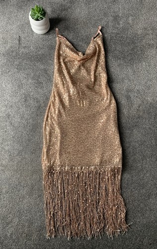 Shein rose gold - sequin, dress