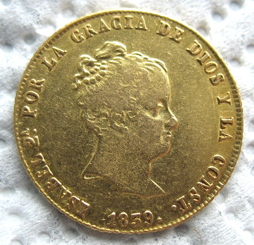 Spain 1839 gold reales - spain,