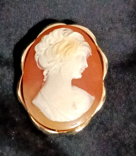 Vintage cameo brooch - vintage, brooch/clothes
