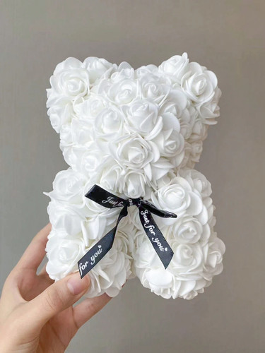 Artificial rose teddy bear - artificial,