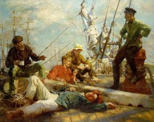 The Midday Rest  Henry Scott Tuke Wall Art  Canvas