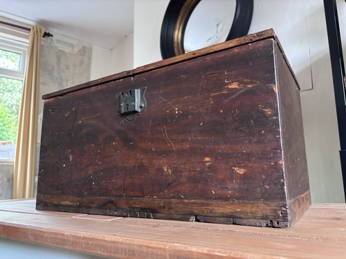 Vintage pine chest antique - pine,