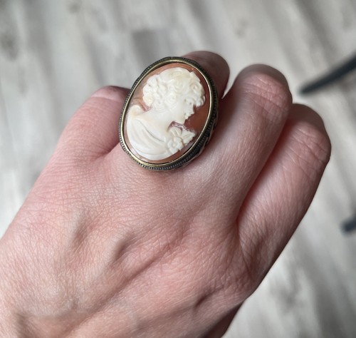 Hand carved cameo shell - hand,