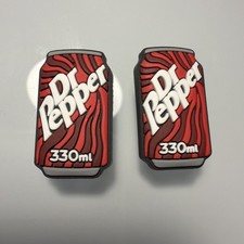 2 X Dr Pepper Can Shoe Charms