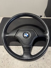 BMW E31/ LEATHER SPORT STEERING WHEEL 3 SPOKE 840ci 850i 850csi