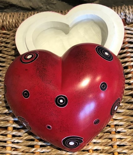 Hand carved and painted - carved, red
