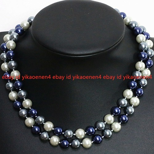 Rows 10mm blue white - 2,