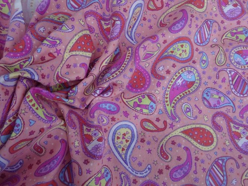 Soft pink paisley brushed - soft,