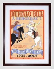AD WILD WEST SHOW BUFFALO BILL BERGERAC FRENCH COUP L'ETRIER ART PRINT B12X6098