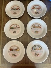 6 Vintage 1980’s Harvest Grange Dinner Plates With 6 Different Recipes