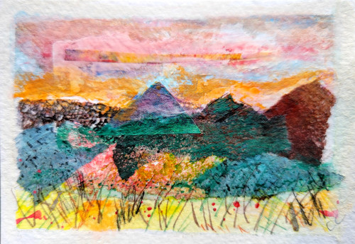 Aceo original mixed media - aceo,original,