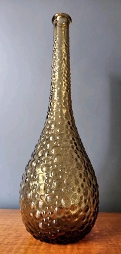 Vintage mcm empoli amber glass - mcm,