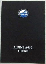 RENAULT ALPINE A610 TURBO Car Sales Brochure July 1991 GERMAN TEXT #21 031 08