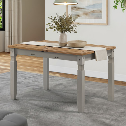 Corona dining table grey wax - corona,