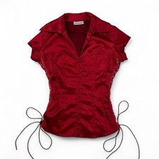 Y2k vintage red shorts sleeve