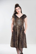 BNWT Hell Bunny Panthera Dress 2xl 18 Leopard Print 50s Pinup Rockabilly