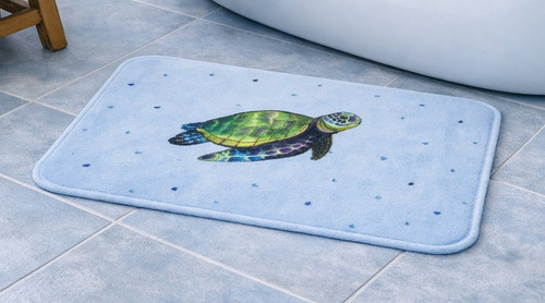Turtle bath mat black ginger - black,