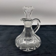 Vintage Anchor Hocking Vinegar Or Oil Cruet Bottle With Stopper Clear Glass