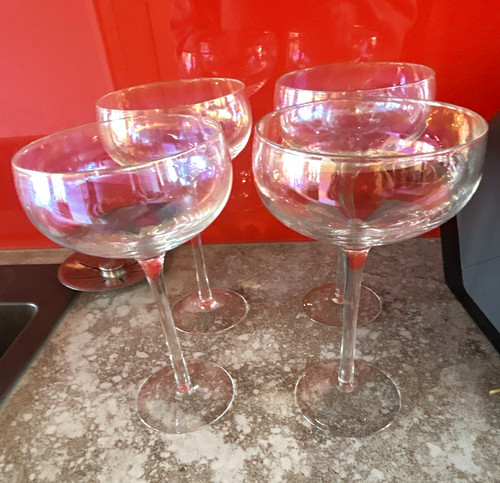 Set clear glass champagne - 4,