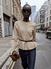 BNWT Zara Womens Camel Suede
