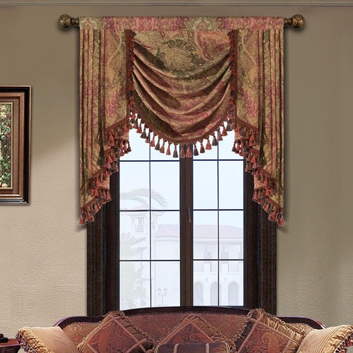 Burgundy green jacquard floral - green,