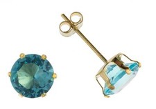 9CT GOLD CZ STUD EARRING