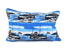 CUSHION Organic Cotton Wool OBLONG 46x30cm WAVERLEY Paddle Steamer CLEARANCE!