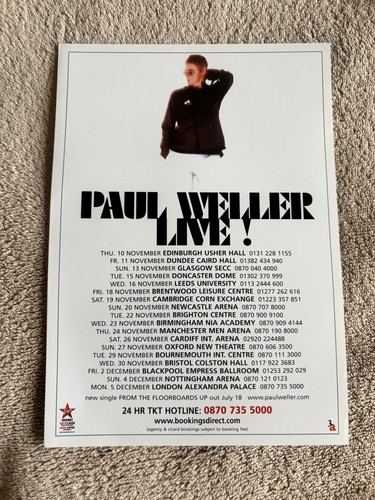Paul weller tour rare - weller-, uk
