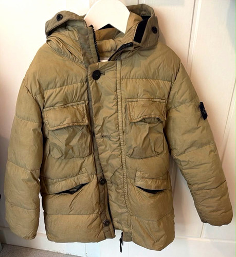 Stone island boys khaki hooded - boys,