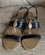 Womens Black Lotus Sandals