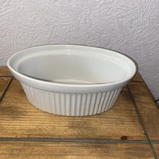 Large oval soufflé pie dish