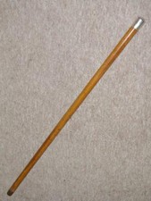 WW1 Military Drill Cane/Walking Stick W/ Silver Presentation 'G' Top - 92cm
